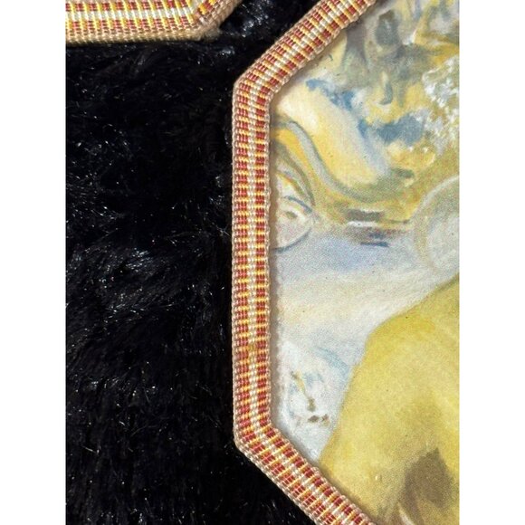 Vintage Victorian-Inspired Decorative Fabric Coasters Set Of 2 With Yellow Lady - Picture 7 of 10